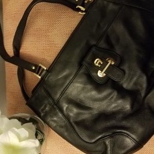 Etienne Aigner  black leather handbag
